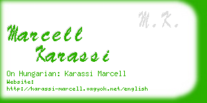 marcell karassi business card